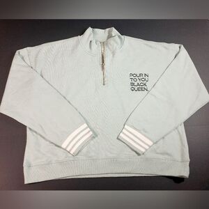 Women's Mint Green Quarter-Zip Sweatshirt